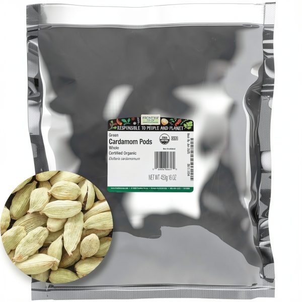 Cardamom Pods Frontier Bulk Spice 16oz Organic-0