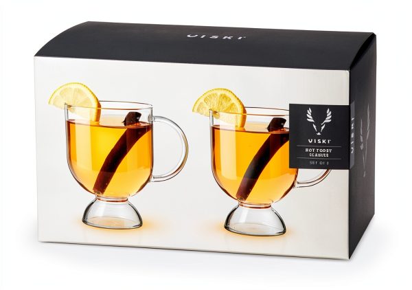 Viski Hot Toddy Glass Clear Insulated 12oz-9