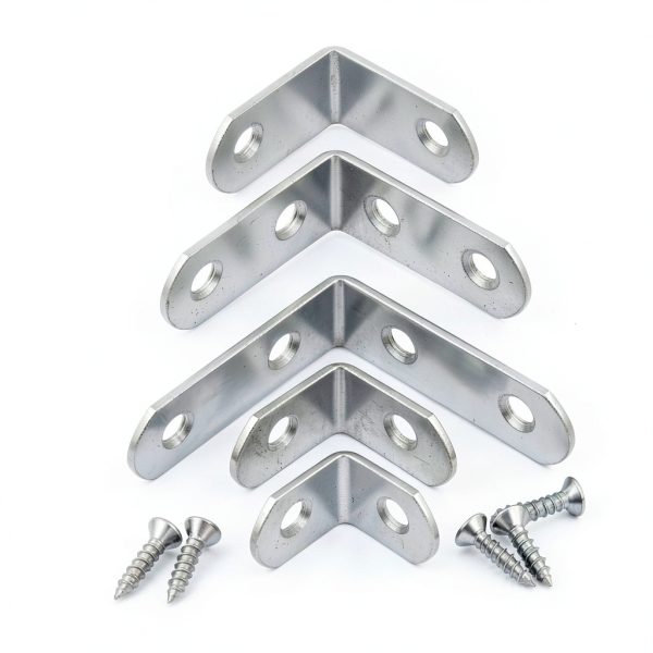 5 Sets Right Angle Corner Brackets with Screws 2cm Furniture Fastener-3