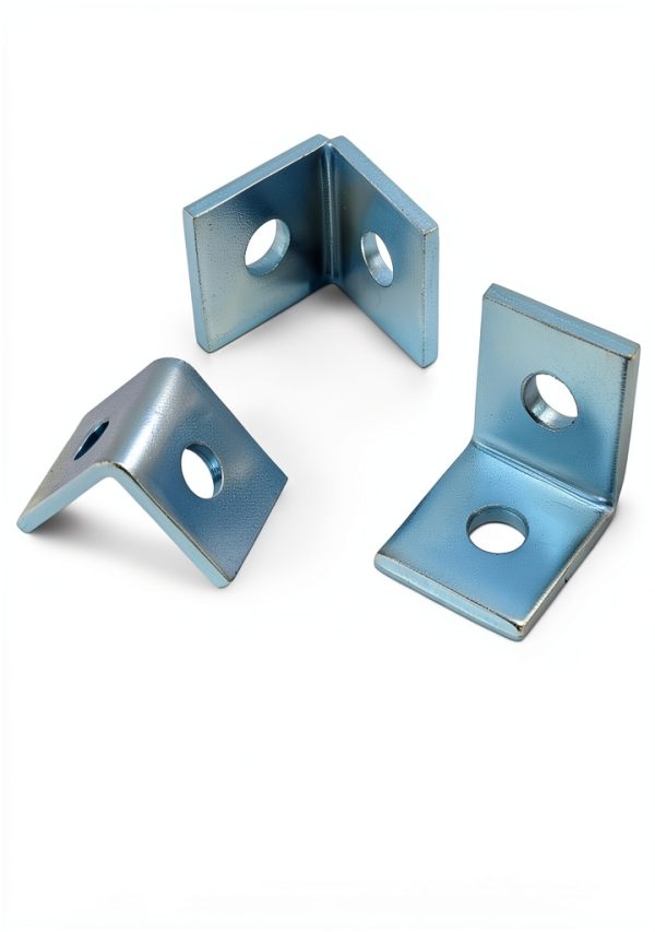 QWORK L-Shaped Connector Brackets 10-Pack for 1-5/8" Strut Channels-5