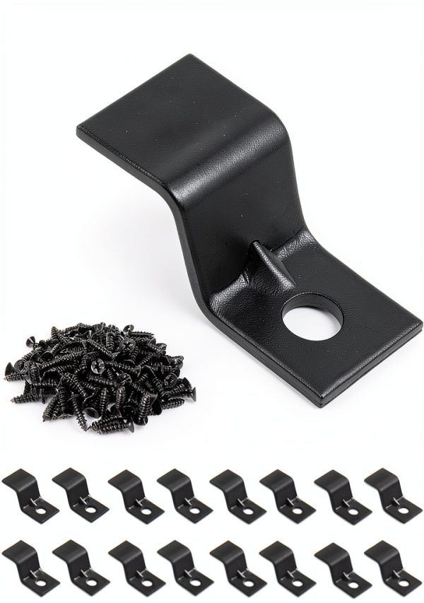 Table Top Fasteners Z Clips by SeptCity - Duty Metal 20-Pack Black-0