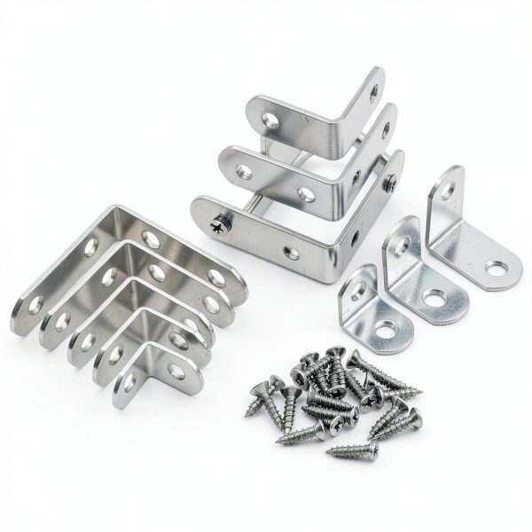 5 Sets Right Angle Corner Brackets with Screws 2cm Furniture Fastener-2