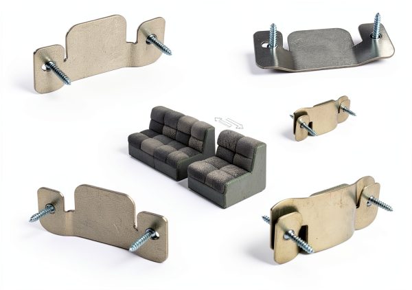 Metal Sectional Couch Connectors Furniture Interlocking,Sectional Sofa Fastener Software Bracket with Screws for Loveseat, Recliner, Chair or Chaise Lounge (4 Pcs)-5