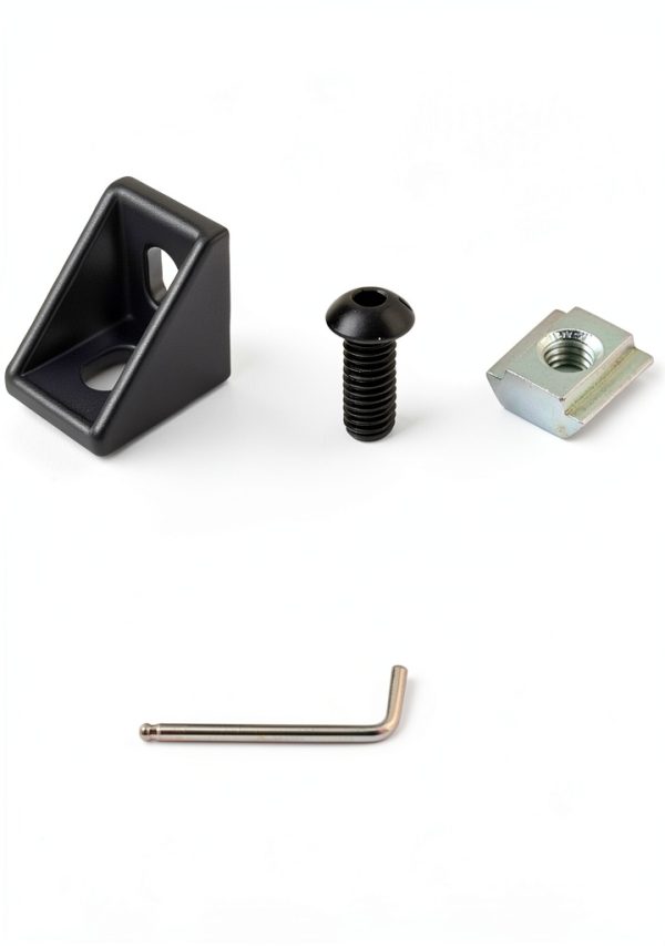 20 Sets Black 2020 Aluminum Corner Bracket Kit Pengde T‑Slot Nuts-1