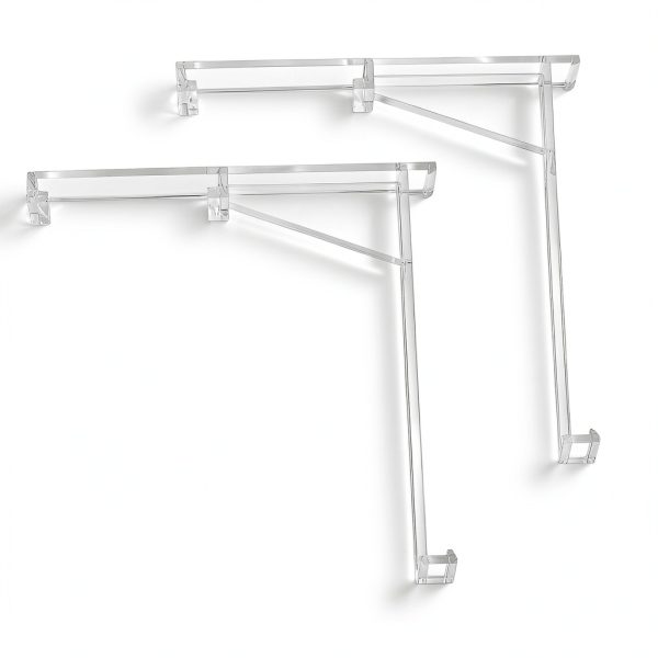 4pcs Valance Clips 3.5" Clear Vertical Blind Hidden Retainer Holder Installation Bracket with Built in Valance Outside Mount The headrail Size Measured 1.5"(38mm) in Top-3