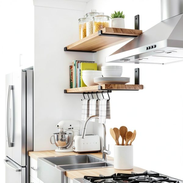 LEOPO 12 inch Shelf Brackets 6-Pack Black Heavy Duty Wall Mount for-7