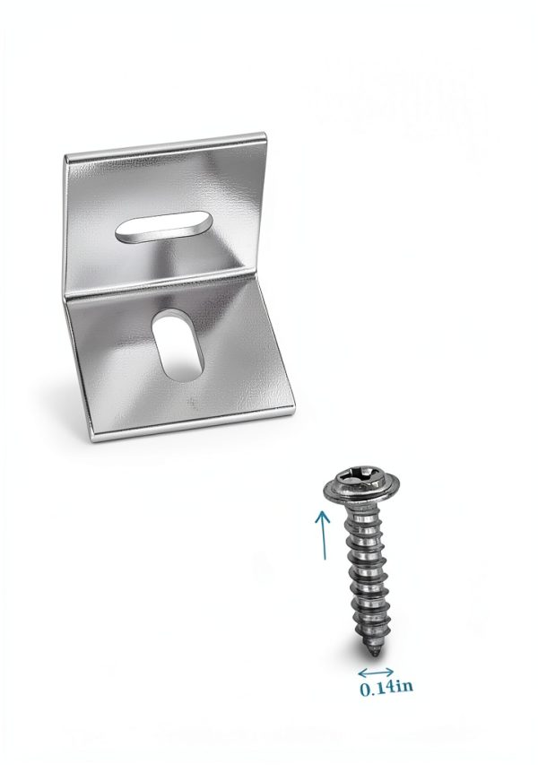 Table Top Fasteners IWGVVEEM L Brackets 20 Pack Polished Steel JM1-1