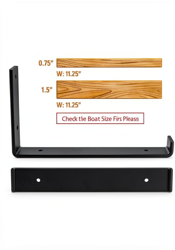 LEOPO 12 inch Shelf Brackets 6-Pack Black Heavy Duty Wall Mount for-2