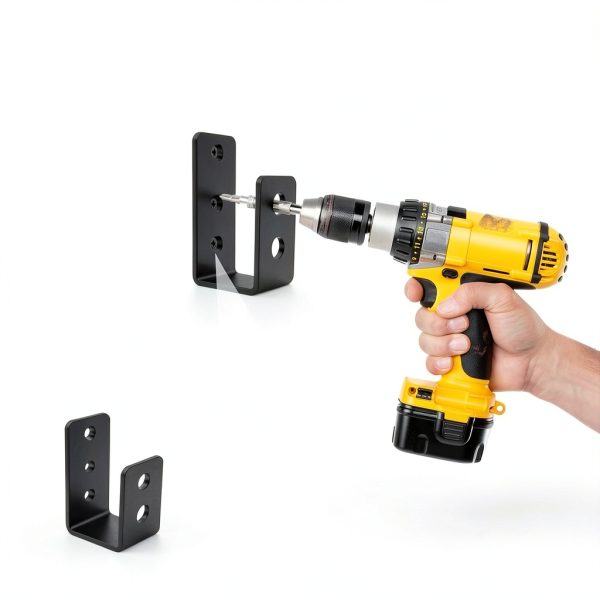 Door Barricade Brackets, 2 Pack 2x4 Door Barricade Brackets Door Security Barricade Brackets Bar Security Holder for Home, Barn, Shed, Garage, Gate to Security Door Reinforcement Fits 2x4 Bars, Black-6
