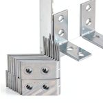 4 Hole 90° Bracket Corner Brace – 10pcs Steel L Brackets 3x3x1.5cm-0