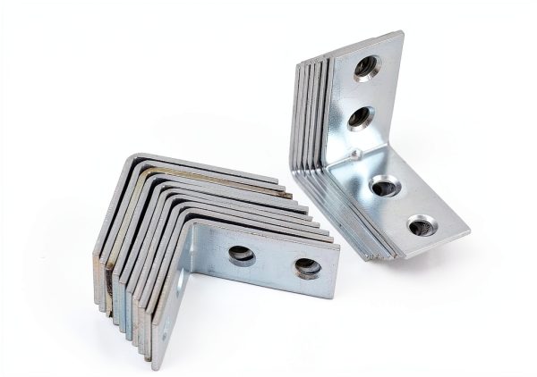 4 Hole 90° Bracket Corner Brace – 10pcs Steel L Brackets 3x3x1.5cm-3