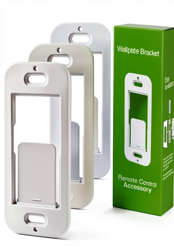 Wallplate Brackets for Lutron Caseta Pico Remote, 4-Pack Seamless Remote Snap-in Installation Wall Bracket for Lutron Smart Switch, Durable Wall Mount Design Compatible With Lutron Pico Remote-0