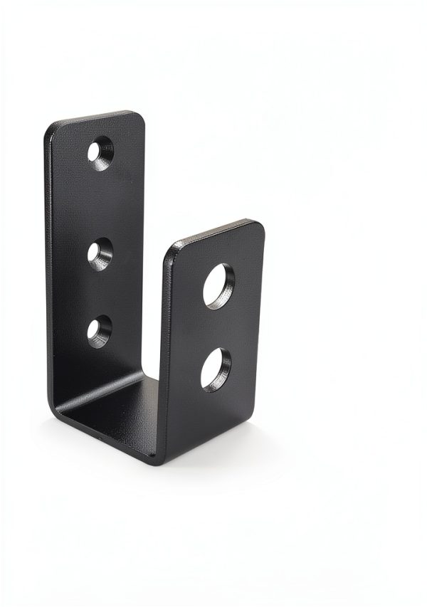 Door Barricade Brackets, 2 Pack 2x4 Door Barricade Brackets Door Security Barricade Brackets Bar Security Holder for Home, Barn, Shed, Garage, Gate to Security Door Reinforcement Fits 2x4 Bars, Black-1