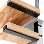 LEOPO 12 inch Shelf Brackets 6-Pack Black Heavy Duty Wall Mount for-0