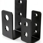 Door Barricade Brackets, 2 Pack 2x4 Door Barricade Brackets Door Security Barricade Brackets Bar Security Holder for Home, Barn, Shed, Garage, Gate to Security Door Reinforcement Fits 2x4 Bars, Black-0