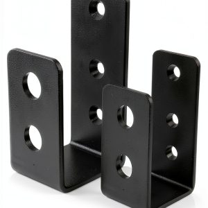 Door Barricade Brackets, 2 Pack 2x4 Door Barricade Brackets Door Security Barricade Brackets Bar Security Holder for Home, Barn, Shed, Garage, Gate to Security Door Reinforcement Fits 2x4 Bars, Black-0