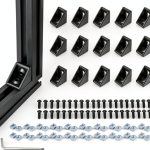 20 Sets Black 2020 Aluminum Corner Bracket Kit Pengde T‑Slot Nuts-0