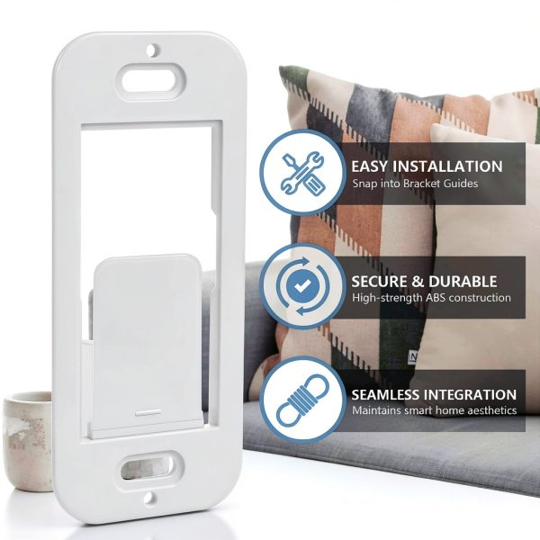 Wallplate Brackets for Lutron Caseta Pico Remote, 4-Pack Seamless Remote Snap-in Installation Wall Bracket for Lutron Smart Switch, Durable Wall Mount Design Compatible With Lutron Pico Remote-4