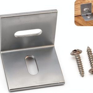 Table Top Fasteners IWGVVEEM L Brackets 20 Pack Polished Steel JM1-0