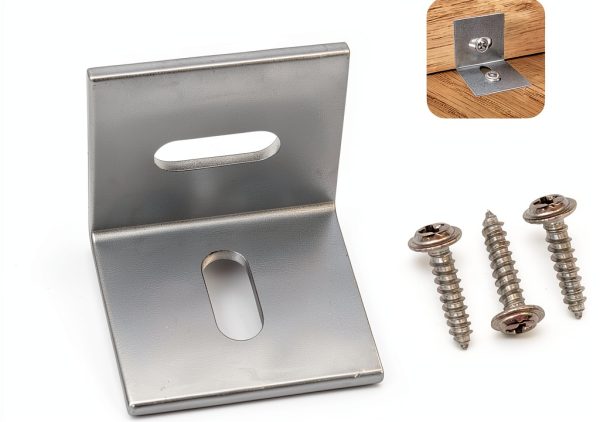 Table Top Fasteners IWGVVEEM L Brackets 20 Pack Polished Steel JM1-0