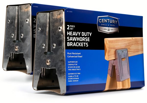 Sawhorse Brackets Century Drill and Tool 72994 Galvanized Set of 4-6
