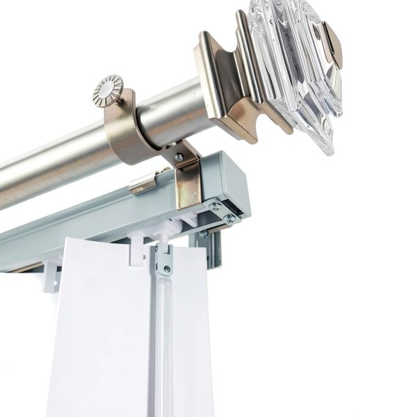 NoNo Bracket - Outside Mounted Blinds Curtain Rod Bracket Attachment (Set of 3) No Drill Clip on-2