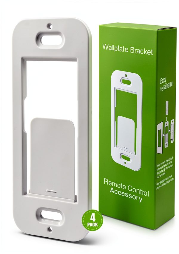Wallplate Brackets for Lutron Caseta Pico Remote, 4-Pack Seamless Remote Snap-in Installation Wall Bracket for Lutron Smart Switch, Durable Wall Mount Design Compatible With Lutron Pico Remote-7